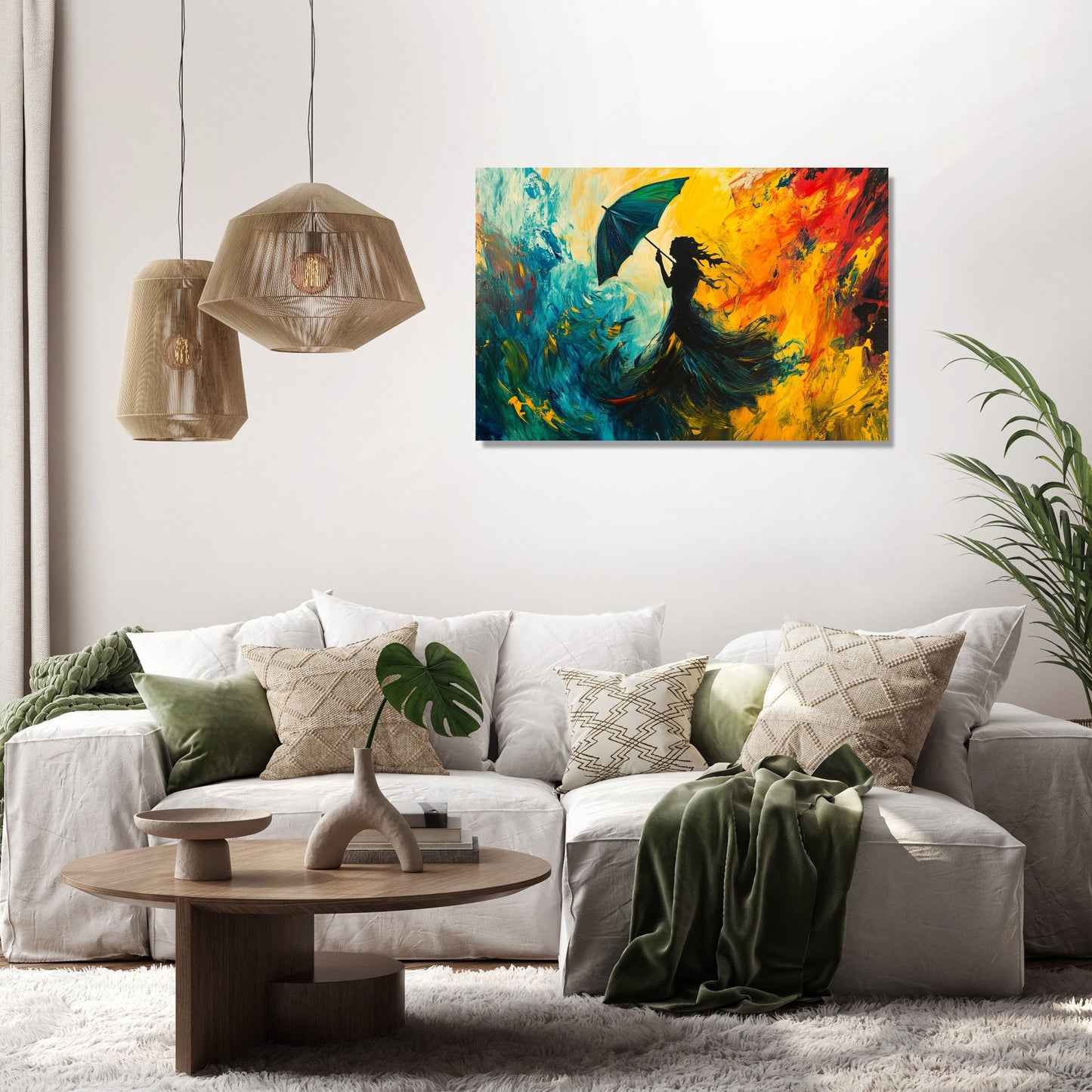 Dancing Umbrella Canvas