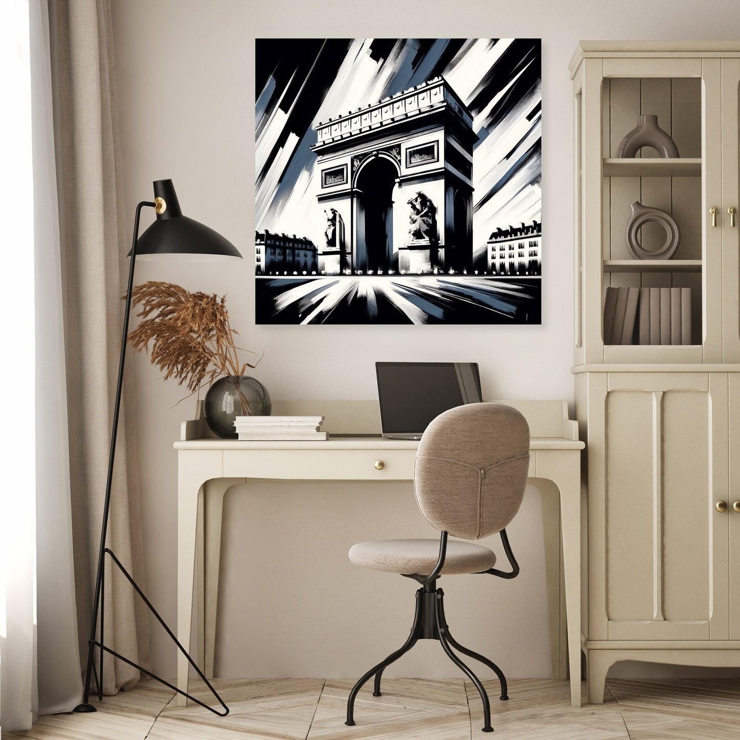 Arc de Triomphe in Contrast Paris Canvas