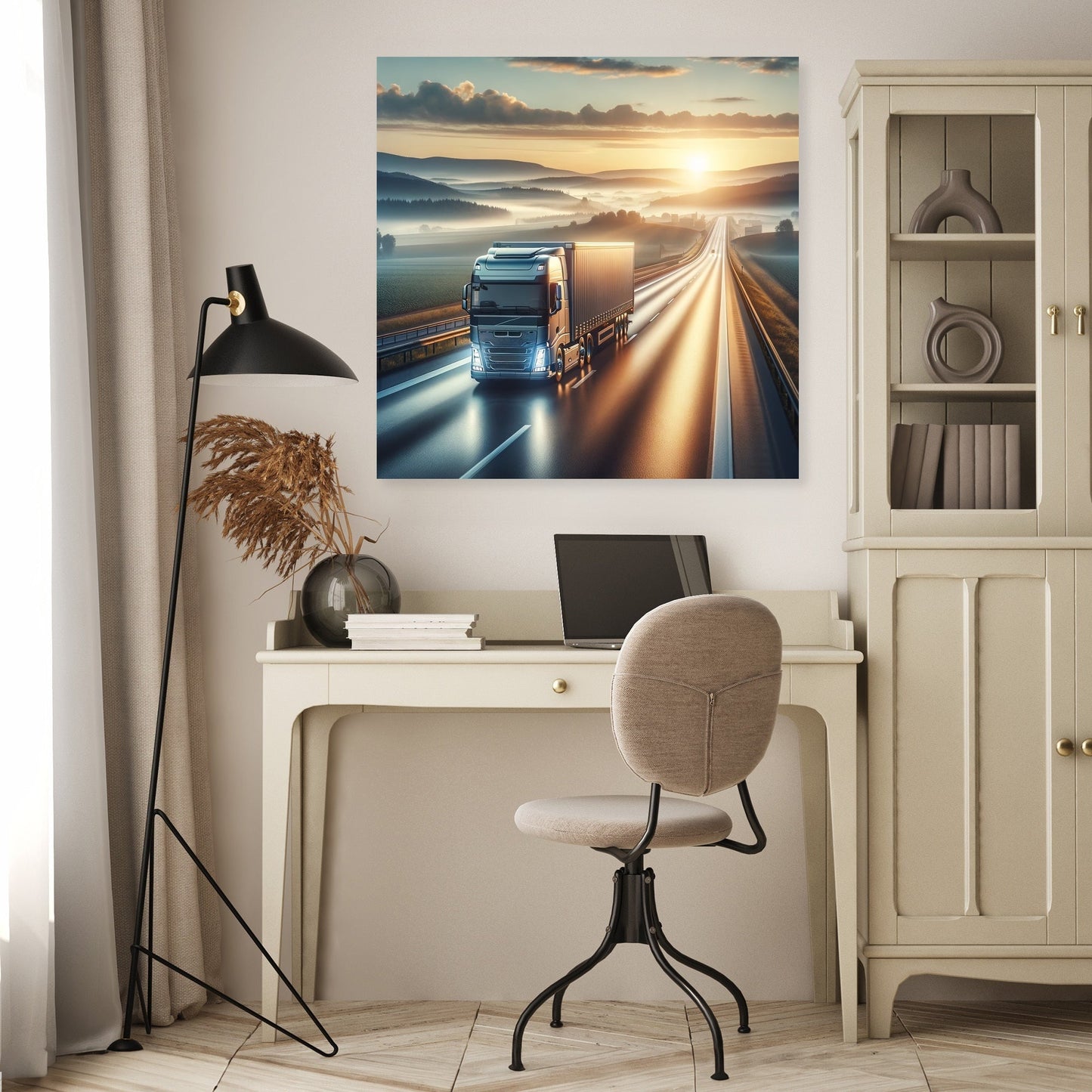 Dawn on the Autobahn Canvas