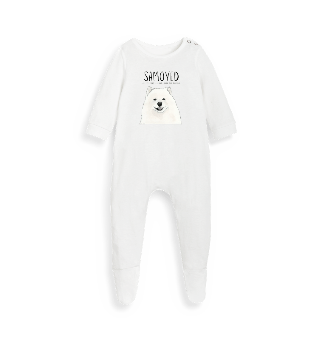 Samoyed Baby Sleepsuit: Cuddle Up with the Ultimate Furry Friend!