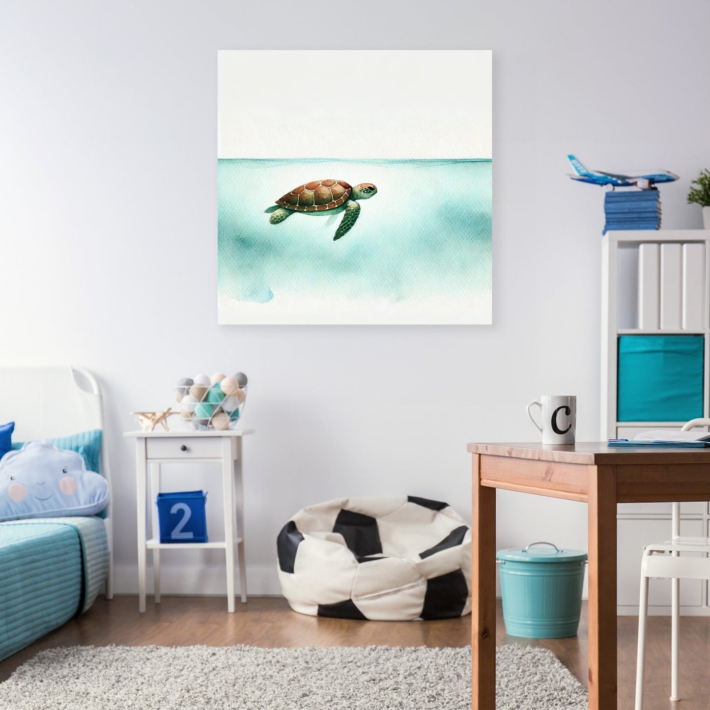 Graceful Turtle Ocean Canvas