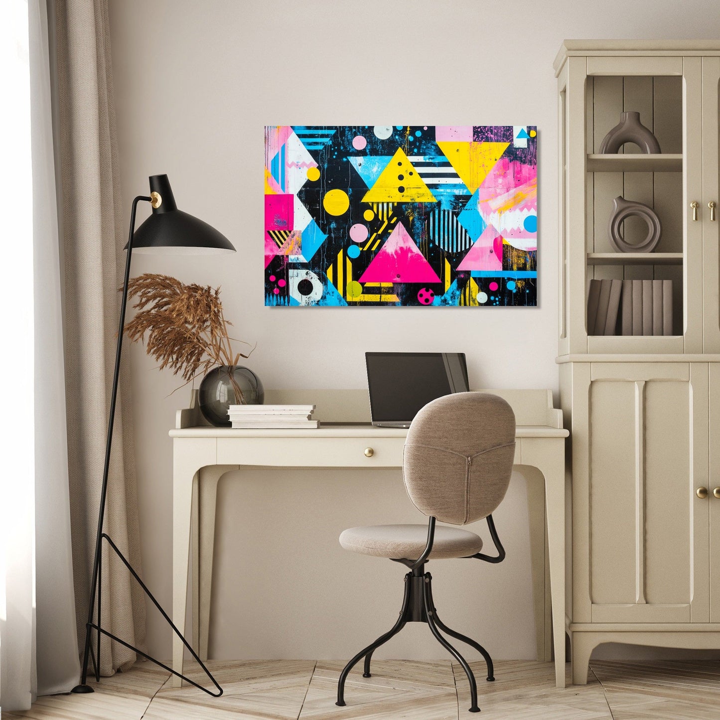 Geometric Graffiti Canvas