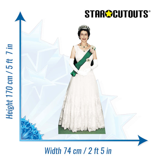 SC350 Queen Elizabeth II- (1956) Cardboard Cut Out Height 170cm