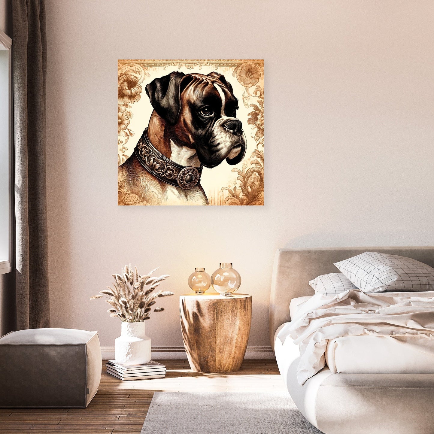 Nostalgic Charm Vintage Boxer Canvas