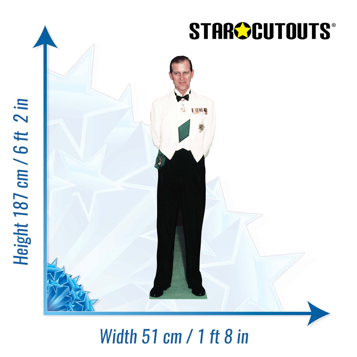 SC351 Duke of Edinburgh (1956) Cardboard Cut Out Height 187cm