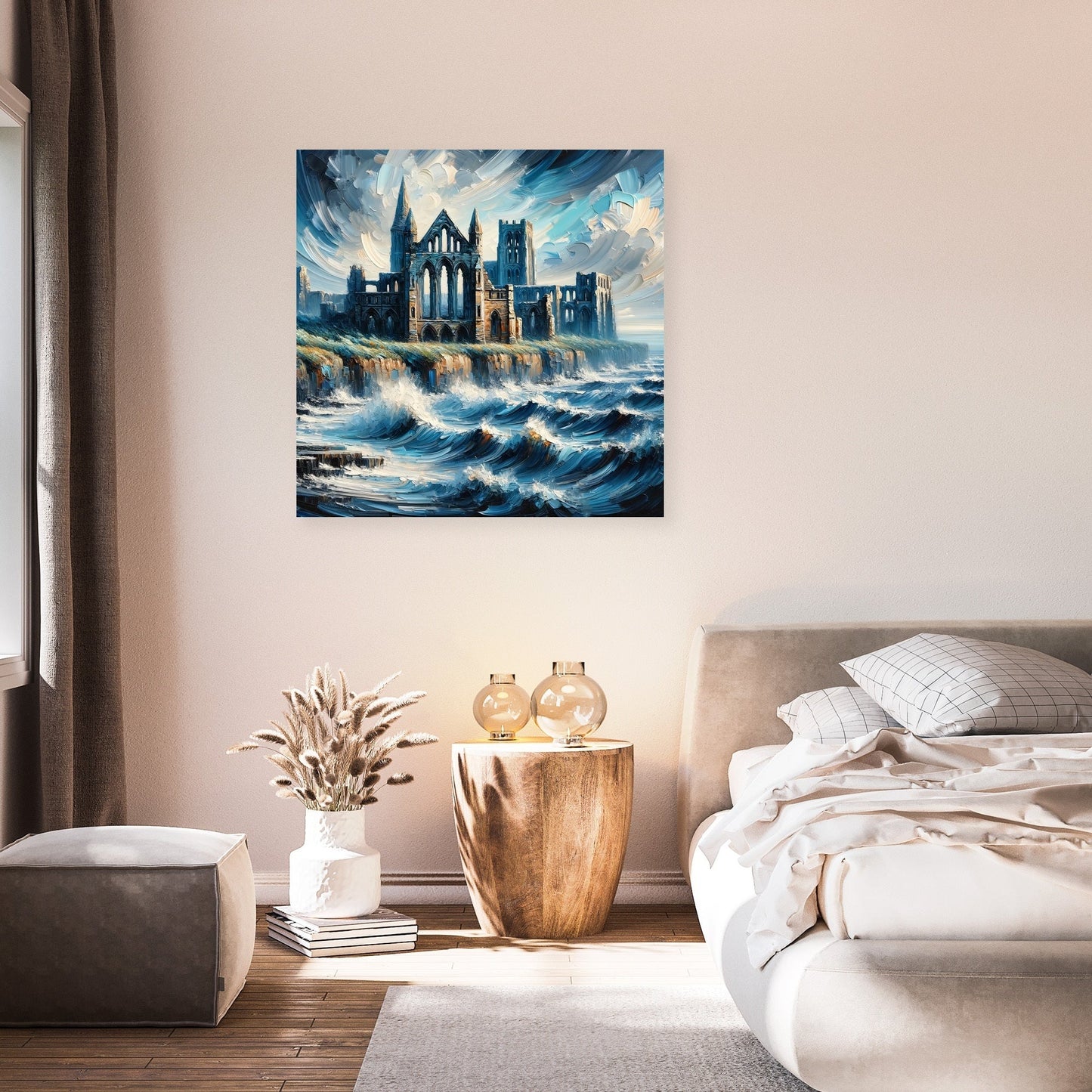 Newcastle Tynemouth Priory Coastal Impressions Canvas