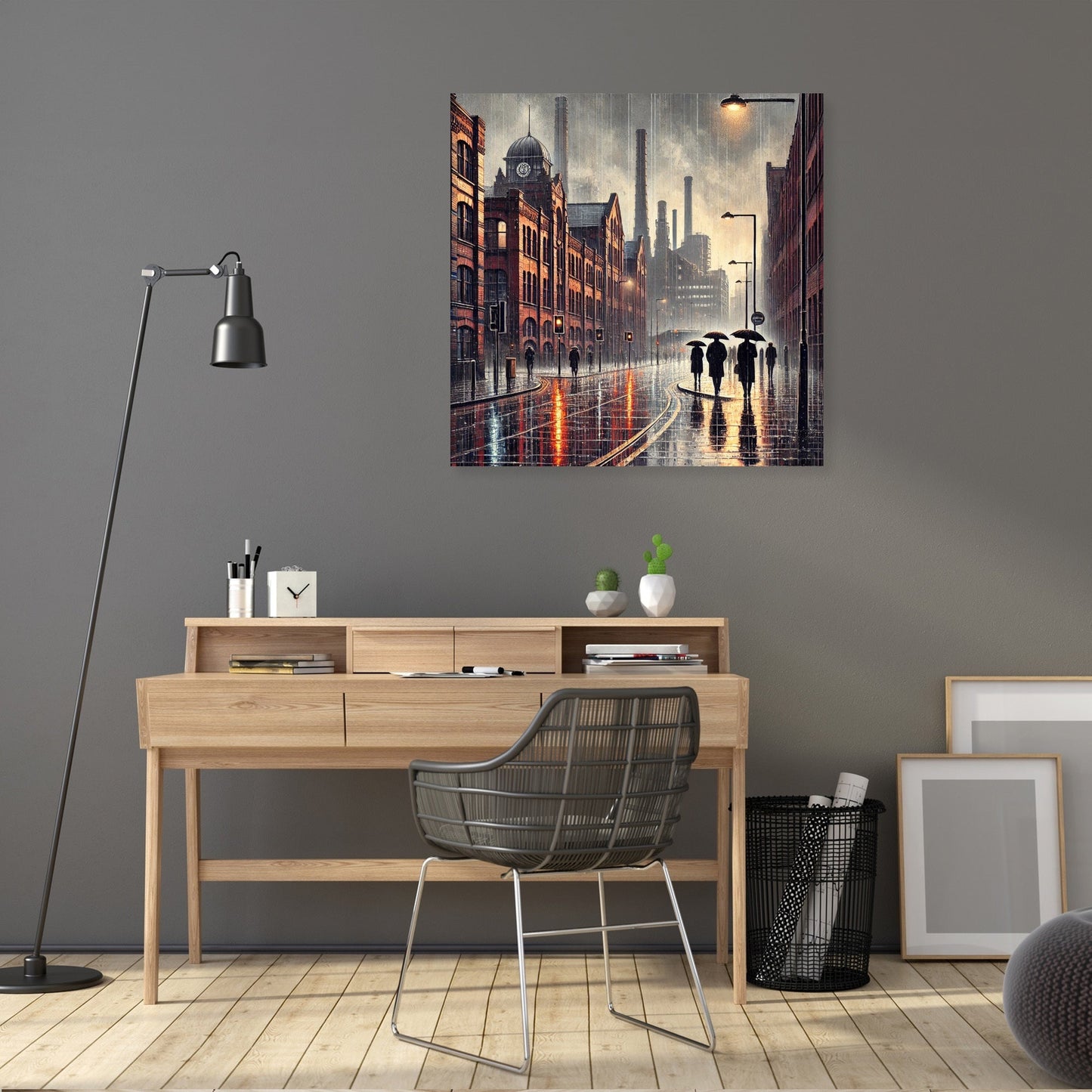 Industrial Rainfall Manchester Canvas