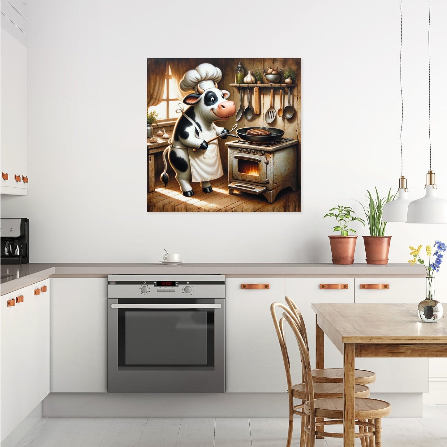 Culinary Cow Canvas