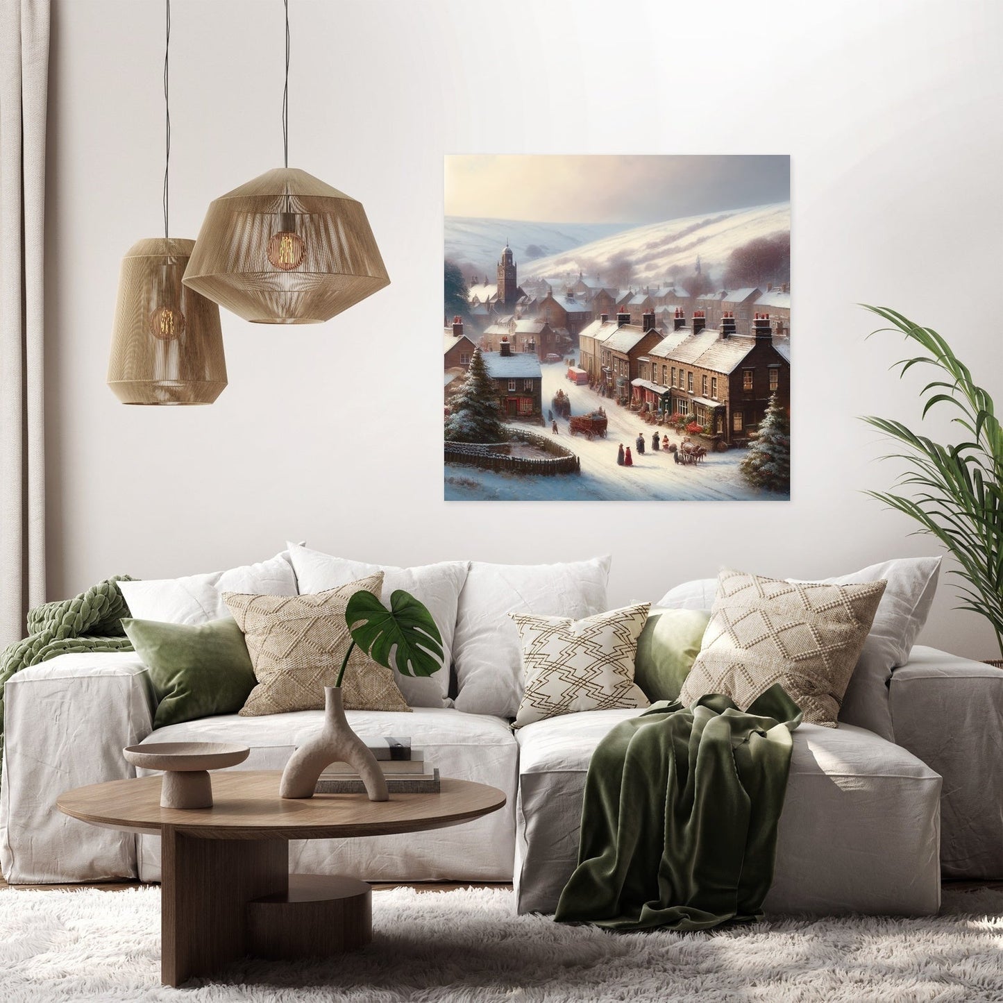 Winter's Day in Wardle Canvas