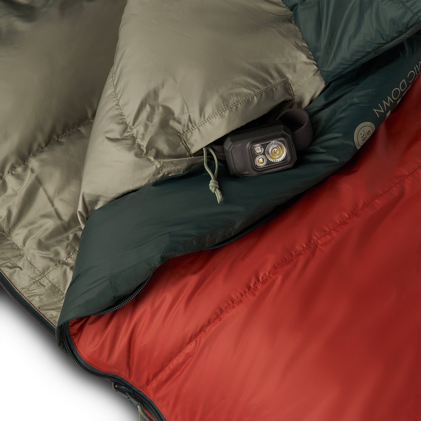 Kelty Cosmic Down 0°F (-18°C) 550-Fill Sleeping Bag - Long - Tandoori Spice/Green Gables