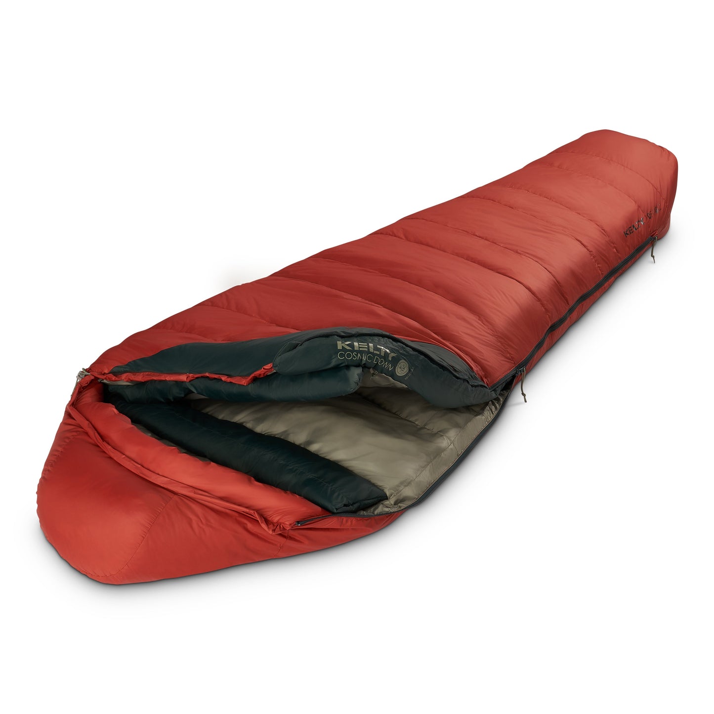 Kelty Cosmic Down 0°F (-18°C) 550-Fill Sleeping Bag - Regular - Tandoori Spice/Green Gables