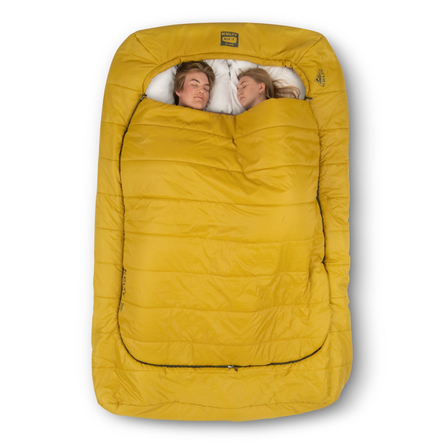 Kelty Tru.Comfort Doublewide 20°F (-7°C) Synthetic 2-Person Sleeping Bag - One Size - Olive Oil/Gamescape