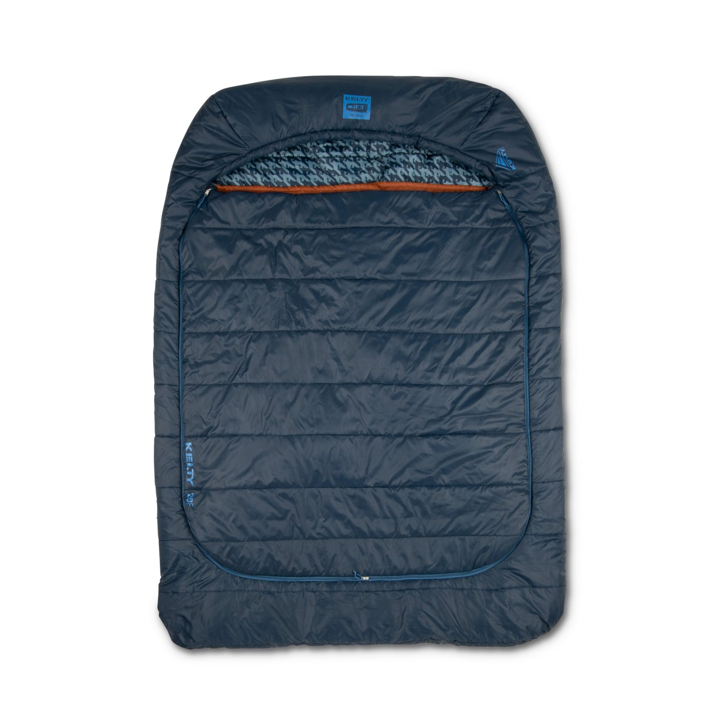 Kelty Tru.Comfort Doublewide 20°F (-7°C) Synthetic 2-Person Sleeping Bag - One Size - Pageant Blue/Hiker