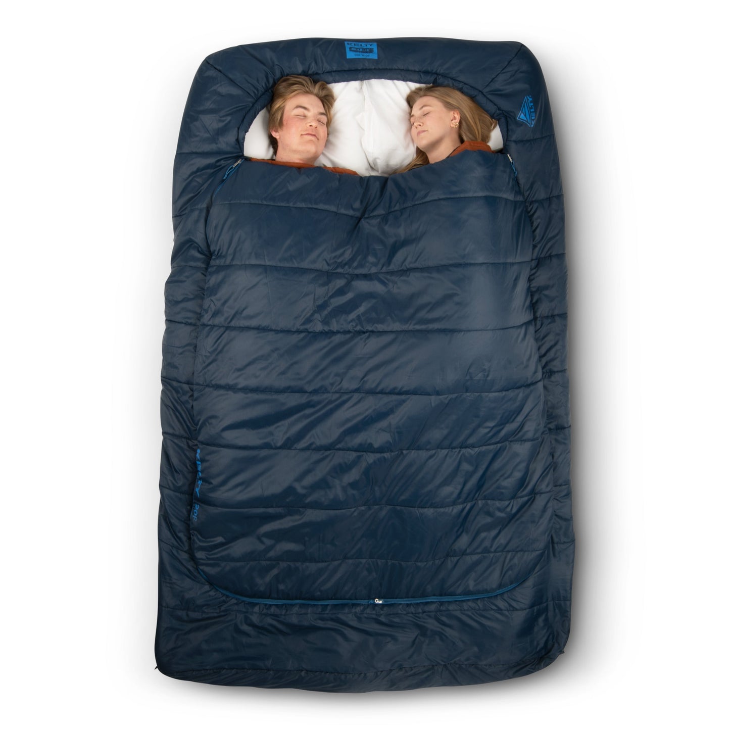 Kelty Tru.Comfort Doublewide 20°F (-7°C) Synthetic 2-Person Sleeping Bag - One Size - Pageant Blue/Hiker