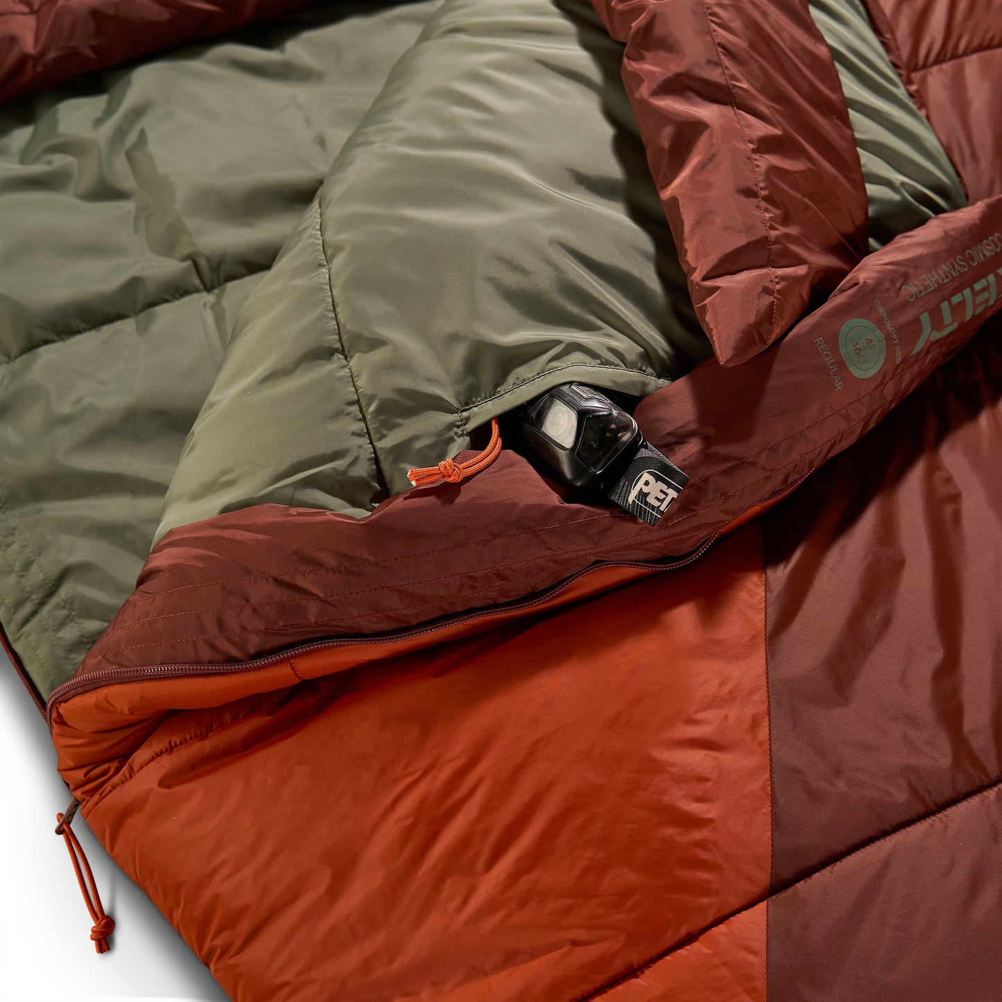 Kelty Cosmic Synthetic 0°F (-18°C) Sleeping Bag - Long - Cherry Mahogany/Cinnamon Stick