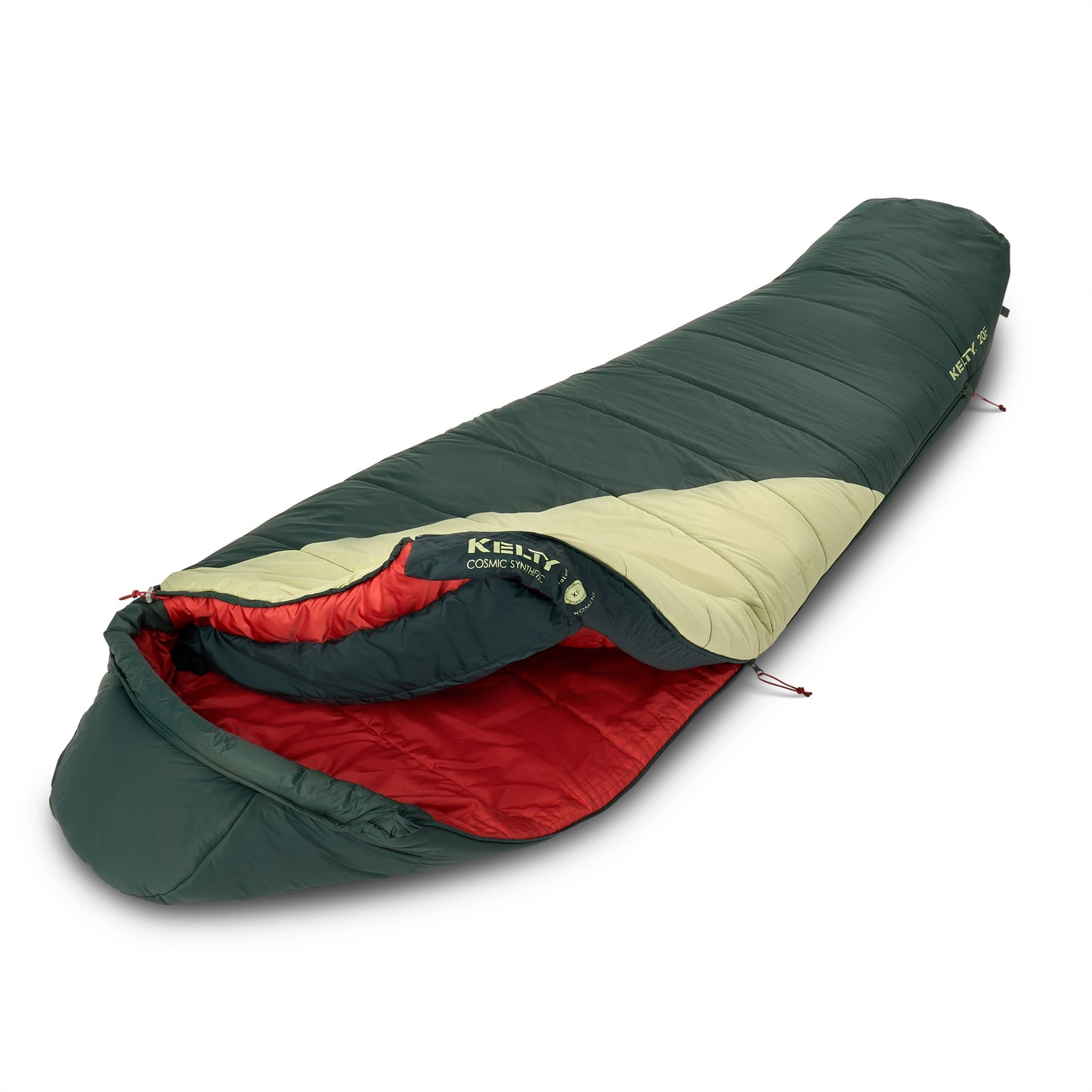 Kelty Women's Cosmic Synthetic 20°F (-7°C) Sleeping Bag - Regular - Green Gables/Laurel Green