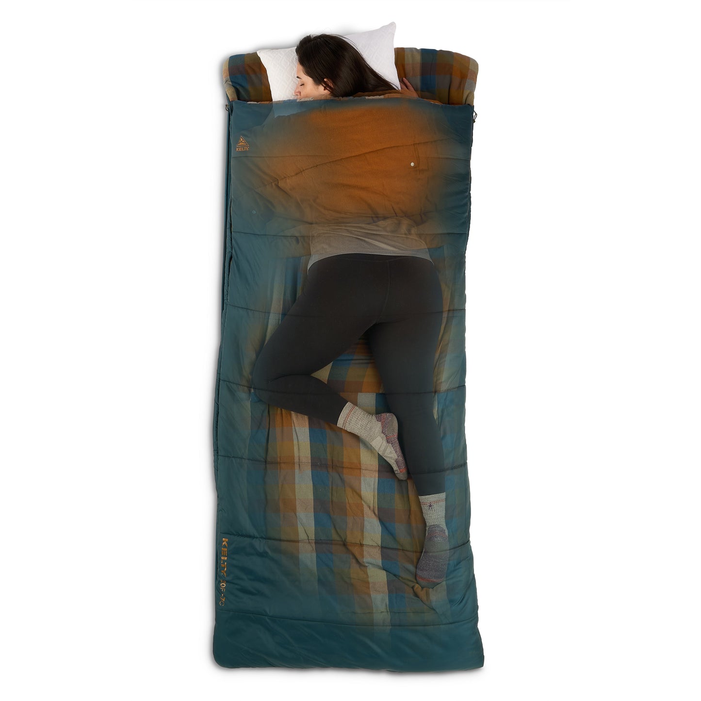 Kelty Wayback 20°F (-7°C) Synthetic Sleeping Bag - One Size - Reflecting Pond