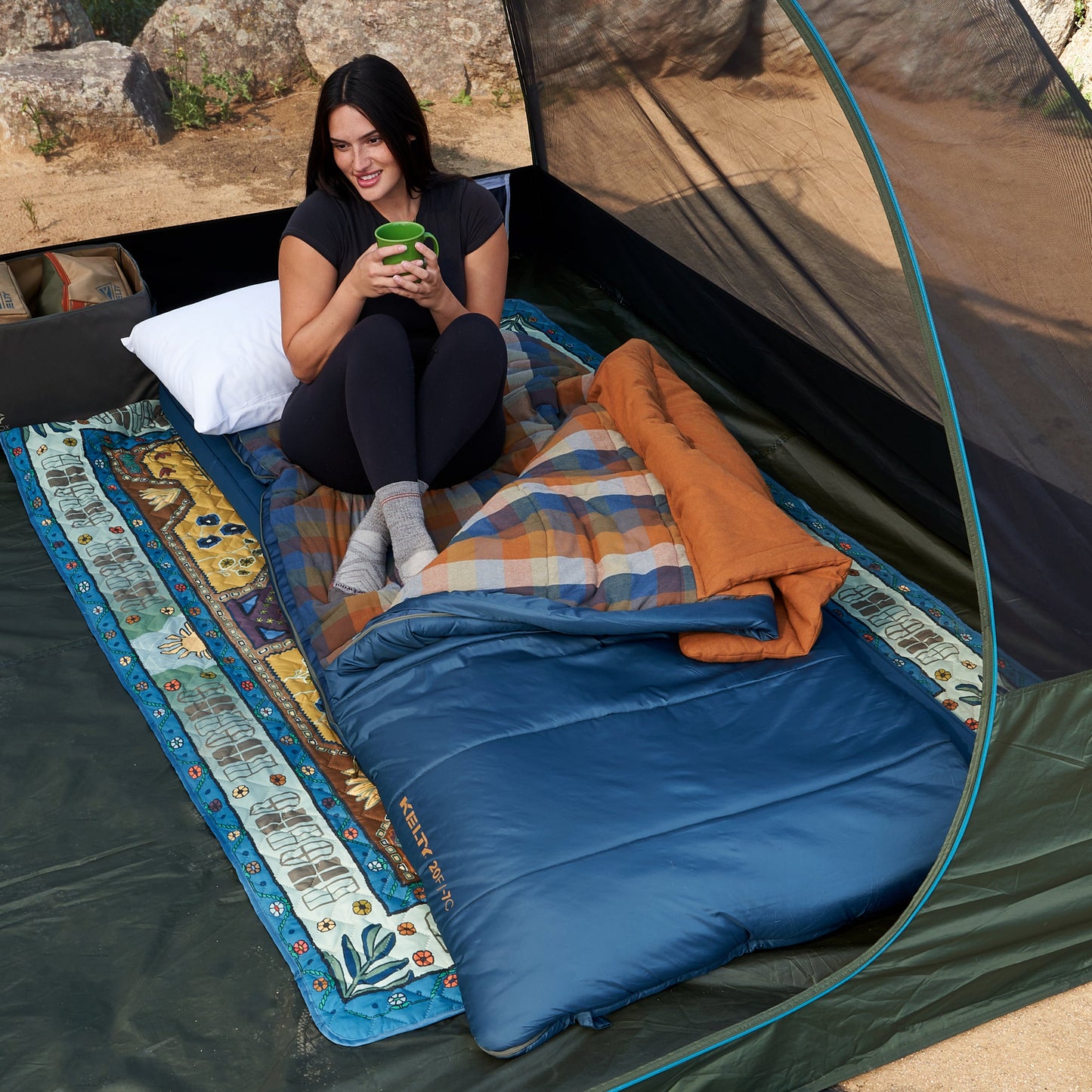 Kelty Wayback 20°F (-7°C) Synthetic Sleeping Bag - One Size - Reflecting Pond