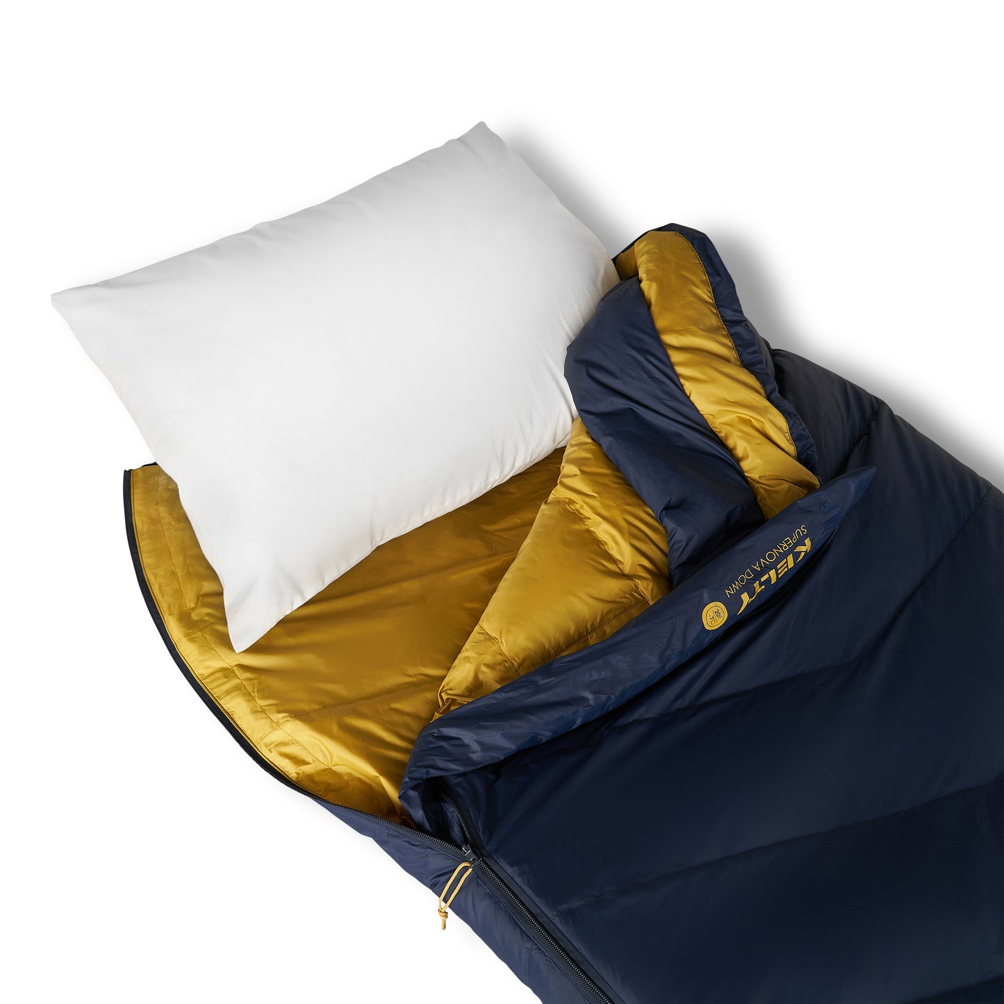 Kelty Supernova 20°F (-7°C) 550-Fill Down Sleeping Bag - Regular, Right-Hand Zip - Pageant Blue/Windward Blue/Olive Oil