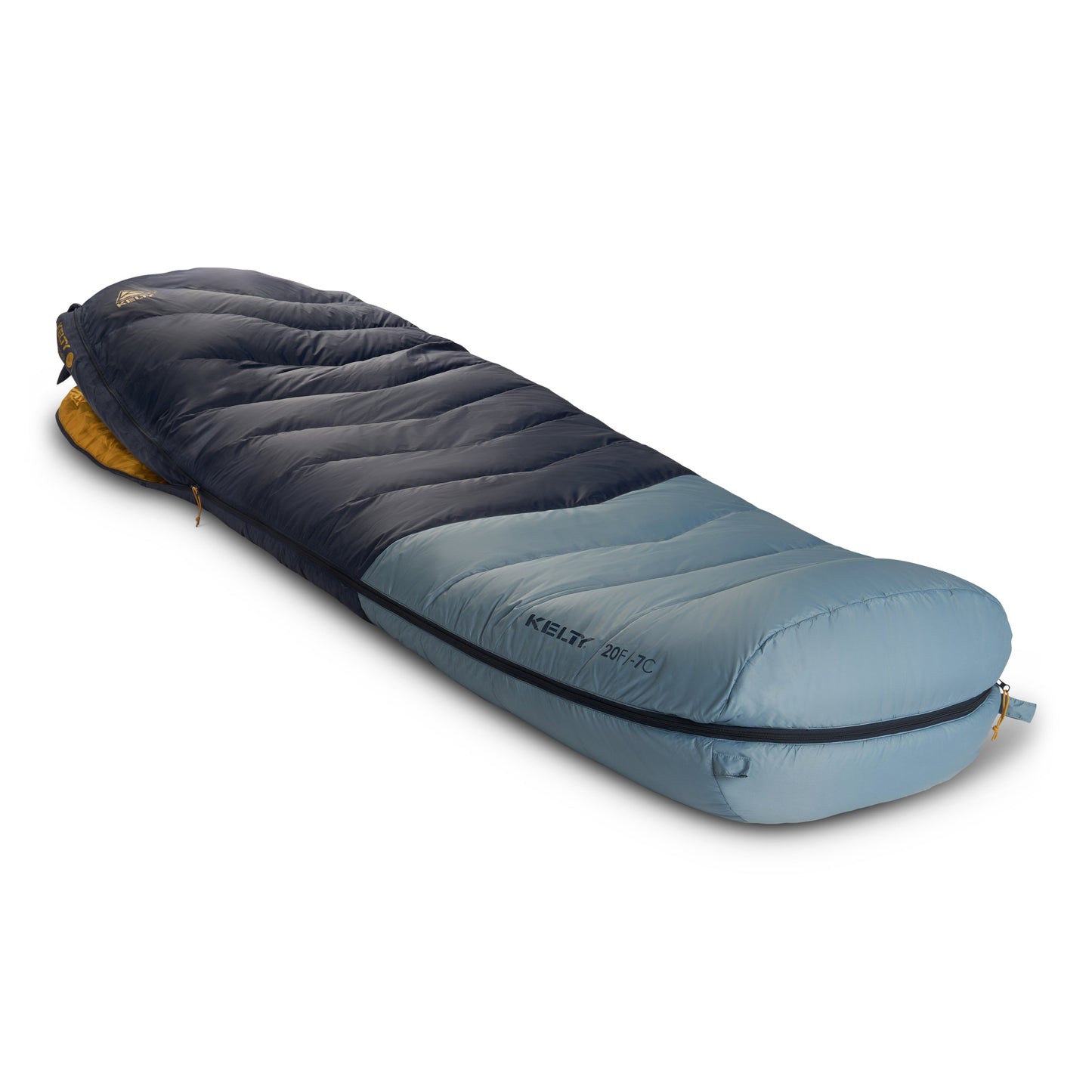 Kelty Supernova 20°F (-7°C) 550-Fill Down Sleeping Bag - Regular, Right-Hand Zip - Pageant Blue/Windward Blue/Olive Oil