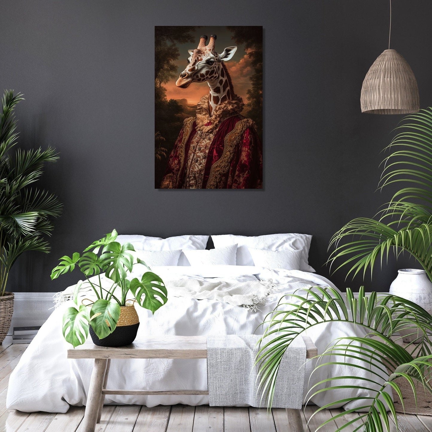 Noble Giraffe Royalty Canvas