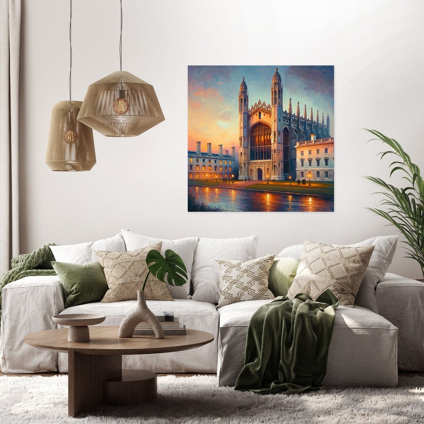 Cambridge King's College Chapel Dusk Impression Canvas