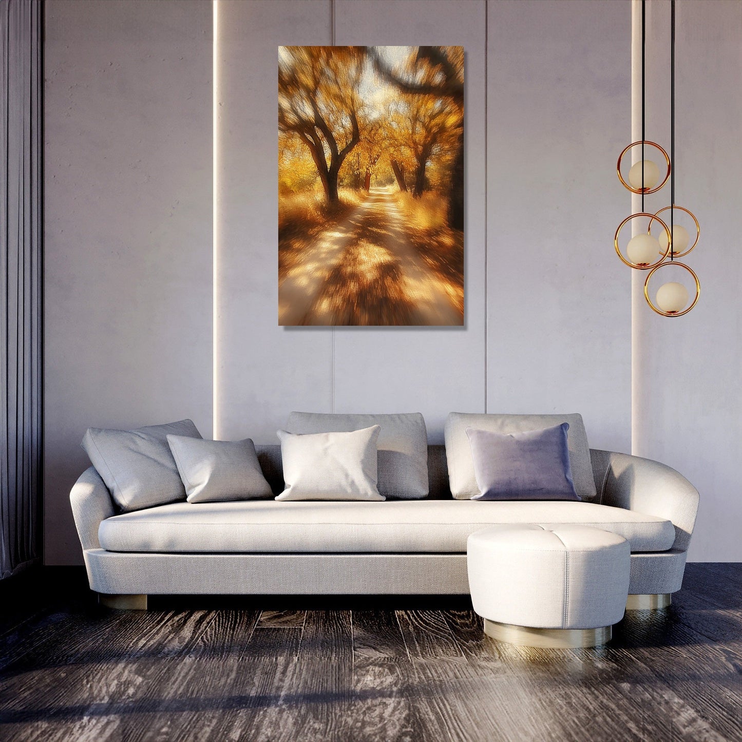 Golden Autumn Whirl Canvas
