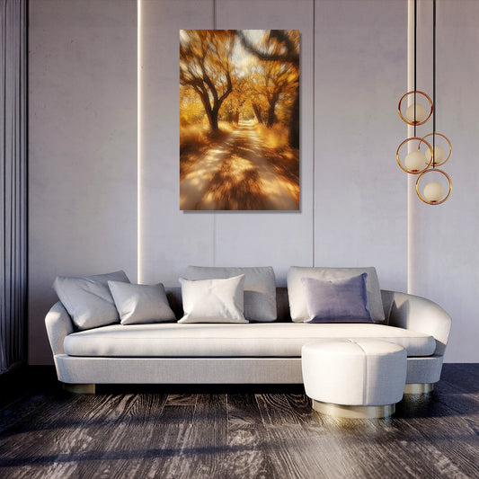Golden Autumn Whirl Canvas