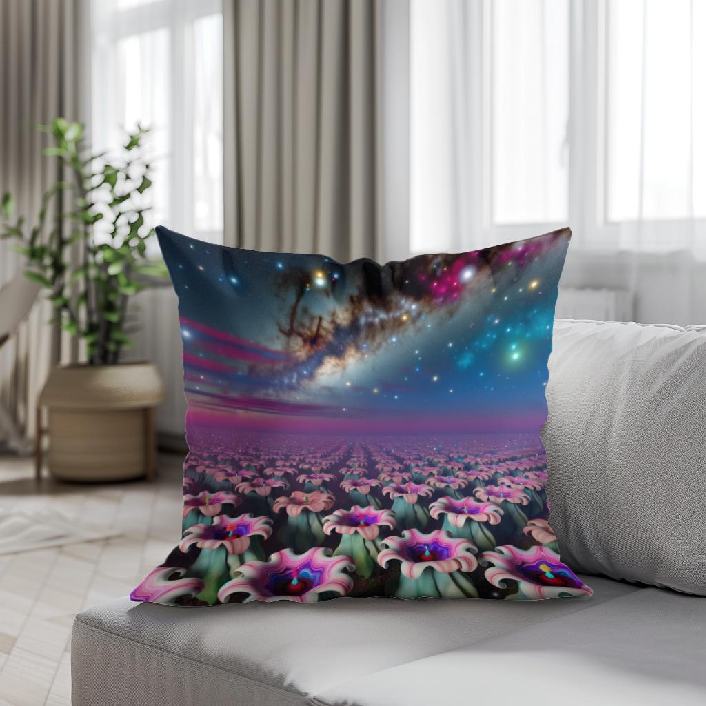 Nebula Bloom Cotton Cushion