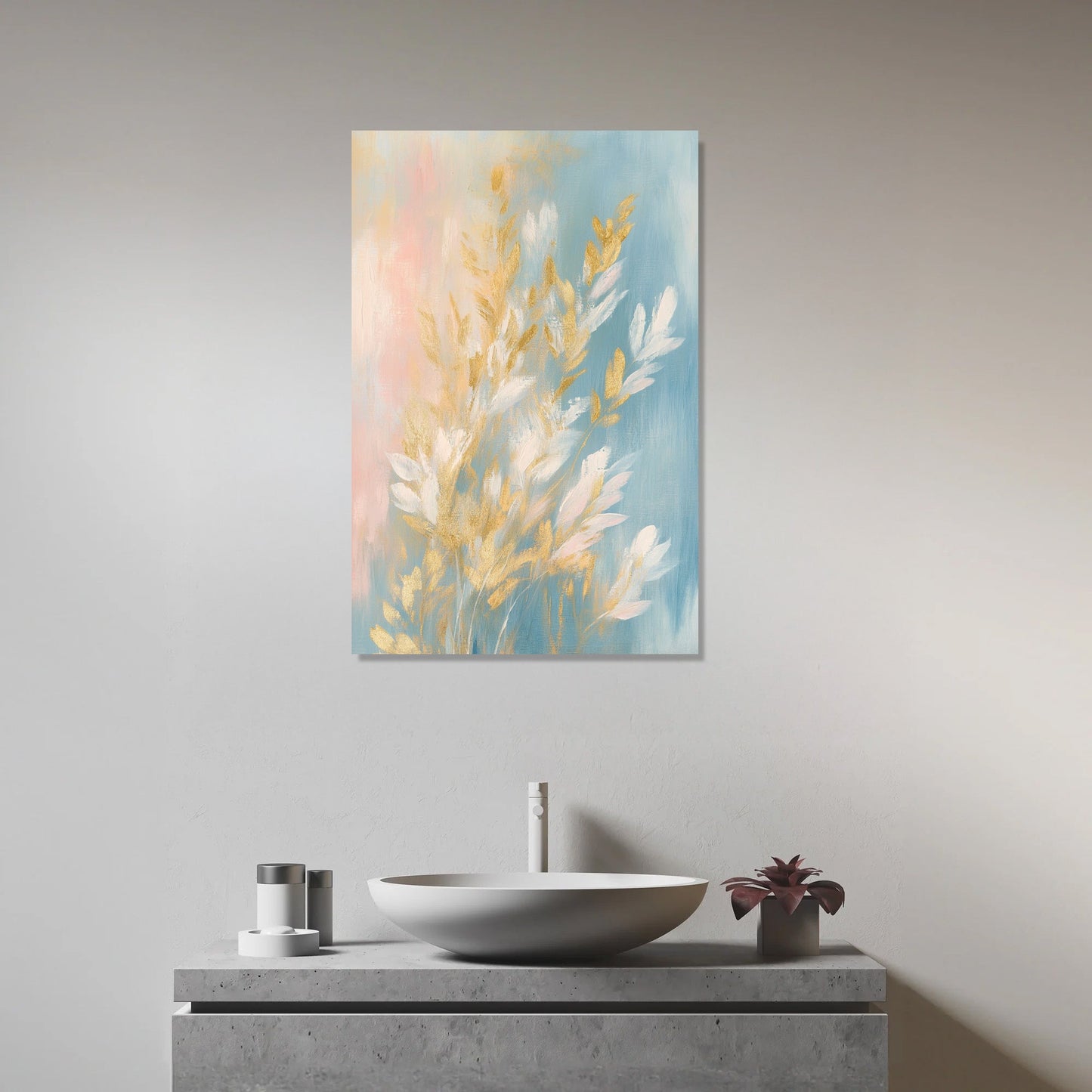 Golden Coral Reef Canvas