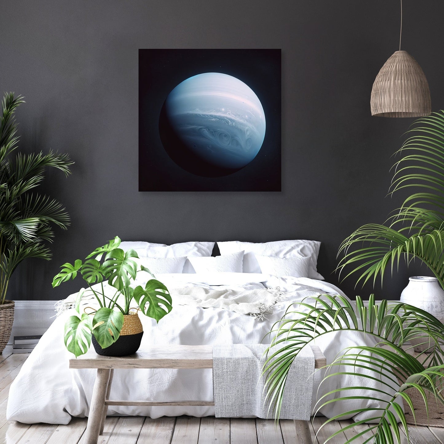 Uranus' Celestial Calm Canvas