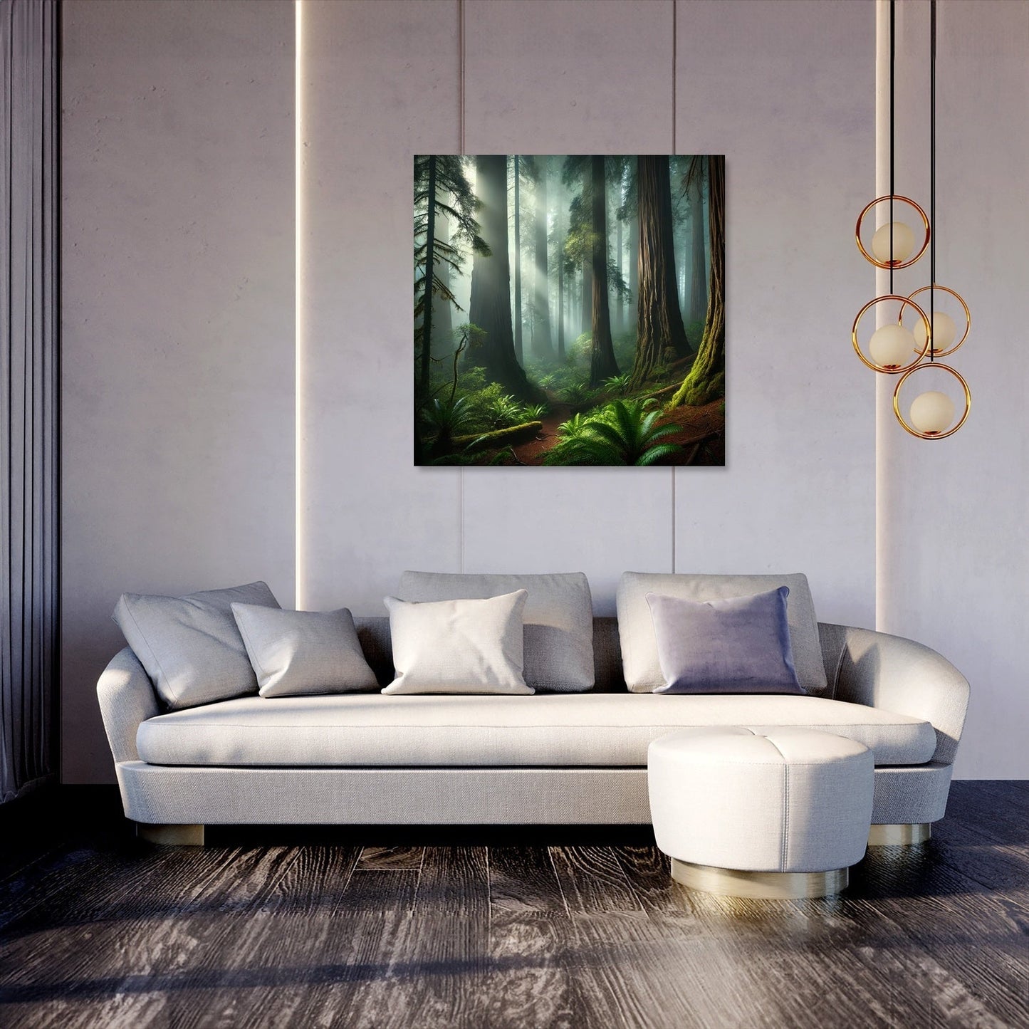 Mystical Redwood Grove Canvas