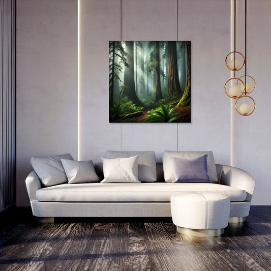 Mystical Redwood Grove Canvas