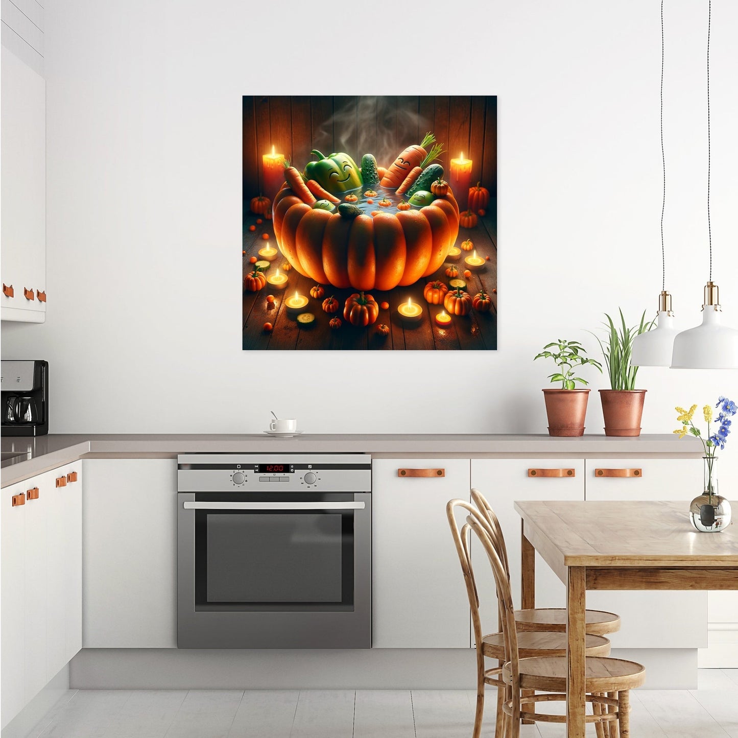 Pumpkin Hot Tub Retreat Canvas