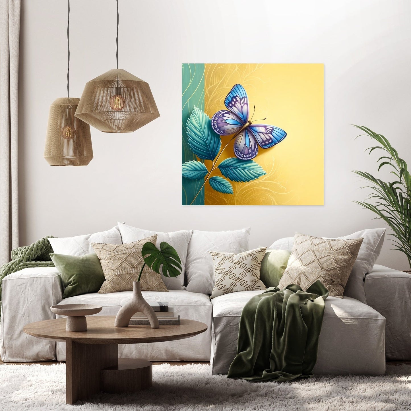 Blue Butterfly Canvas