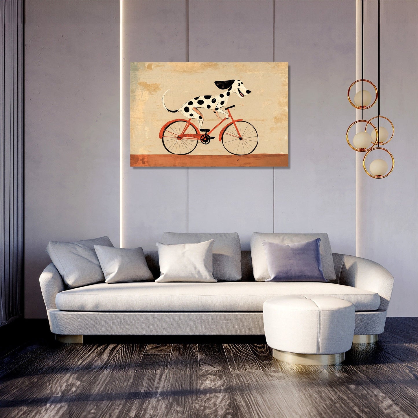 Dalmatian on Wheels Canvas