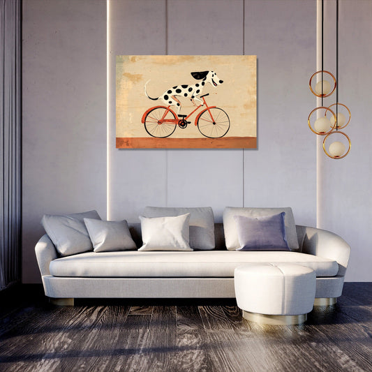 Dalmatian on Wheels Canvas