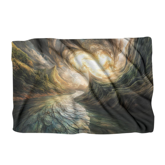 Geometric River Reverie Blanket