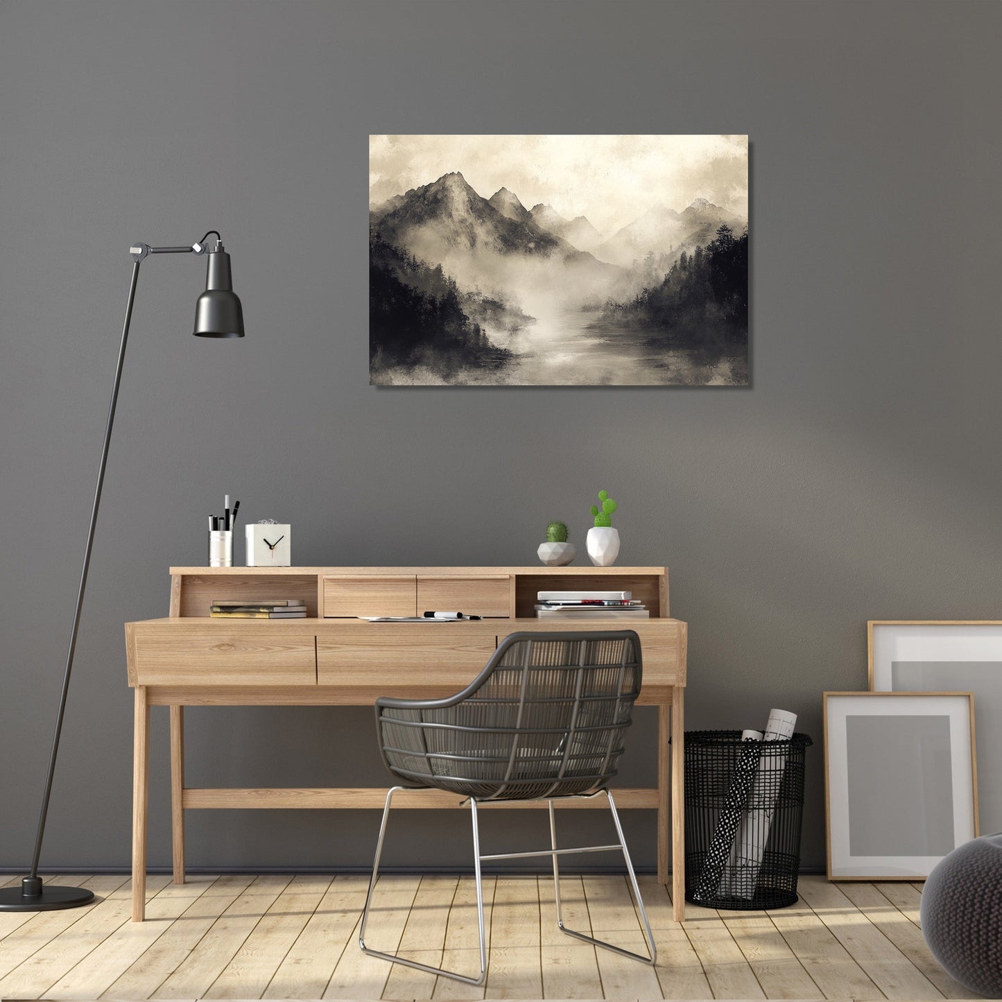 Misty Mountain Peaks Canvas
