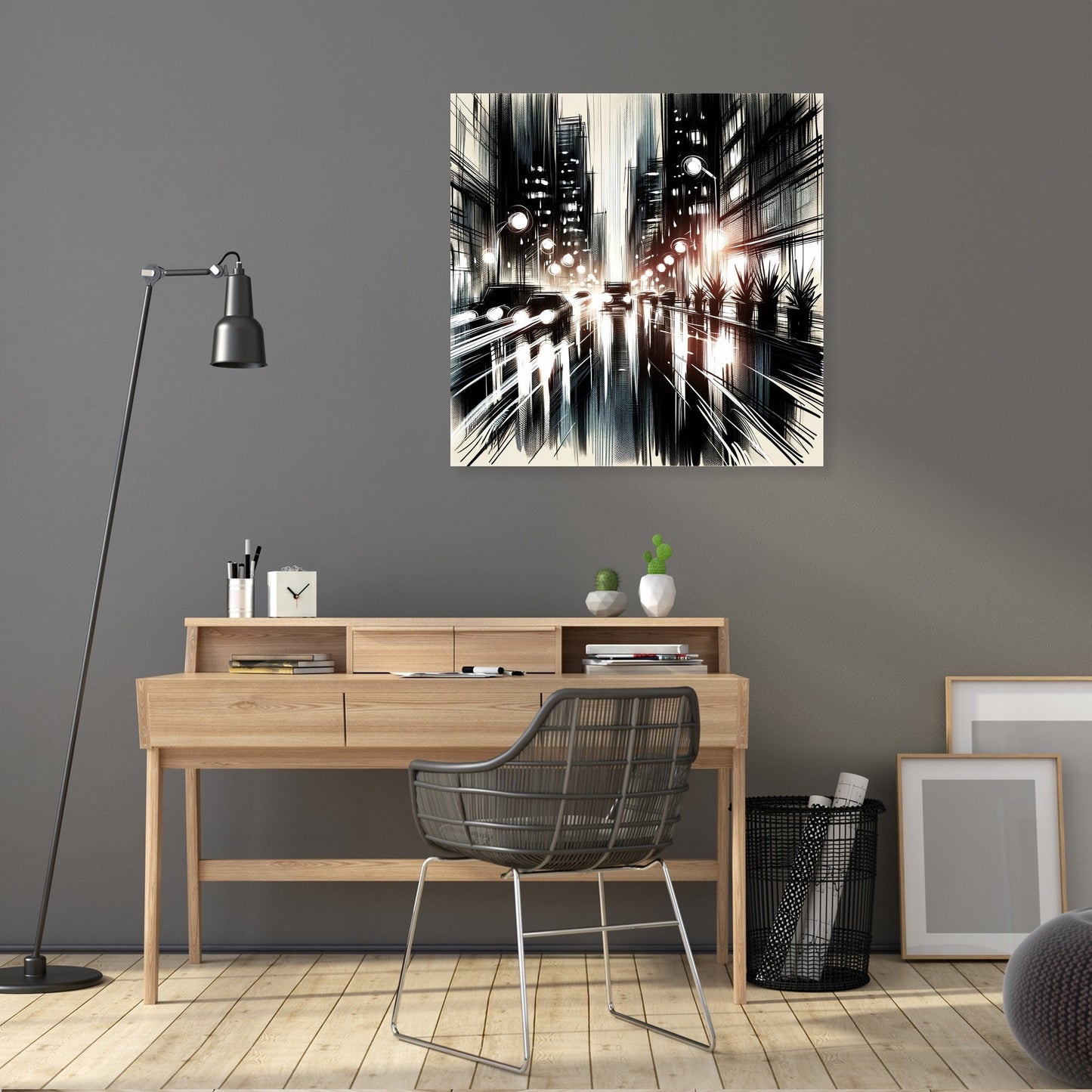 Rainy Night Reflections Canvas