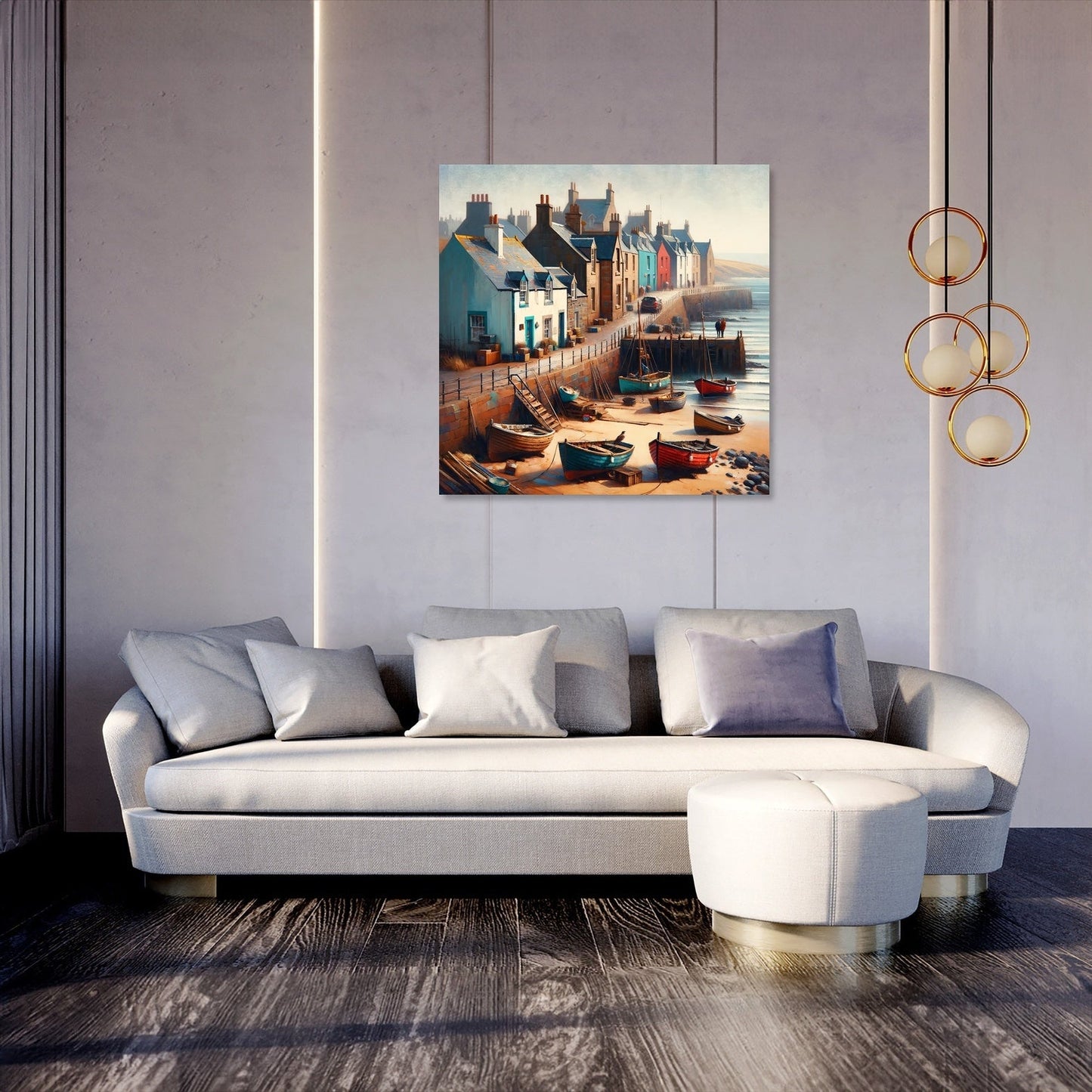 Aberdeen Footdee Haven Canvas