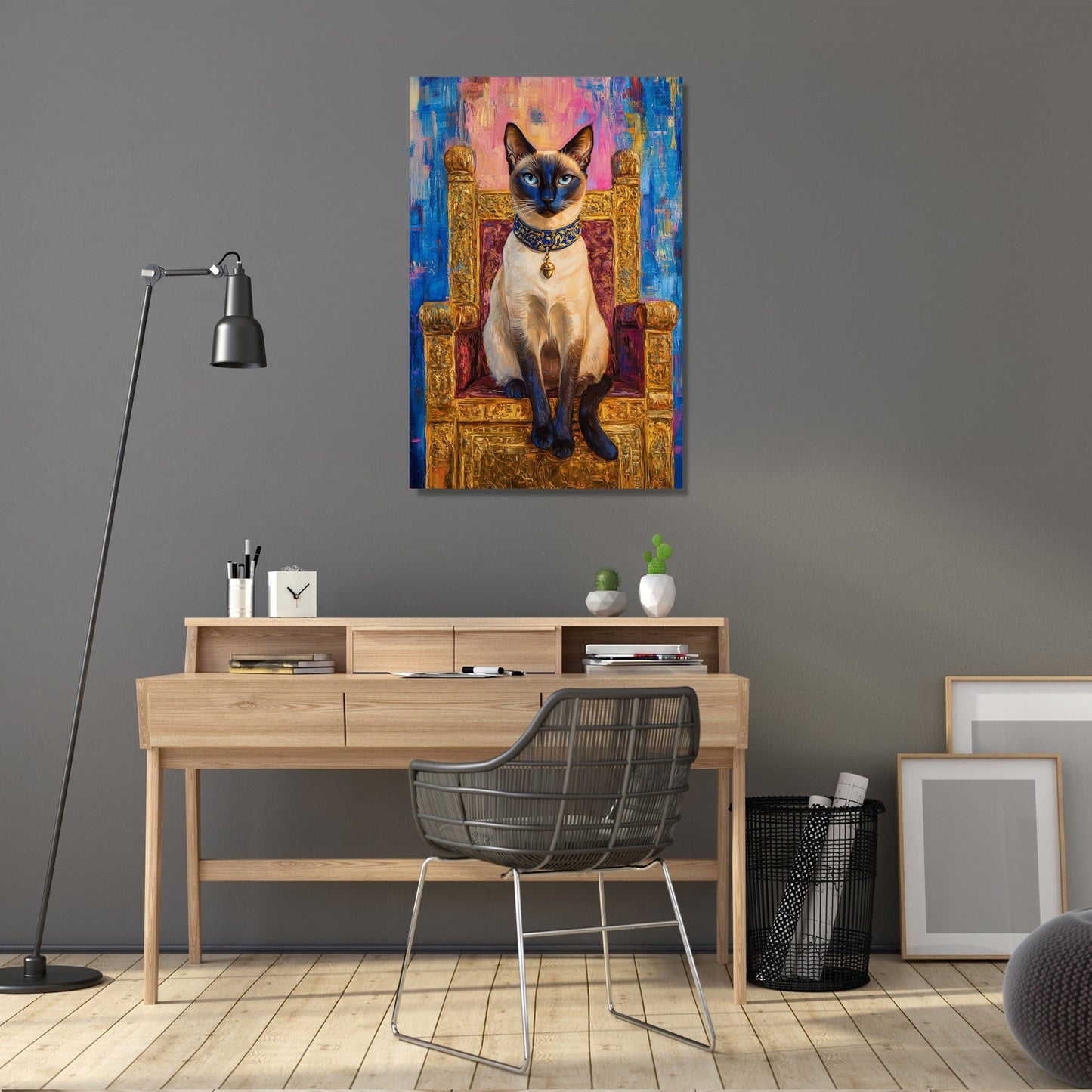 Regal Siamese Cat Canvas
