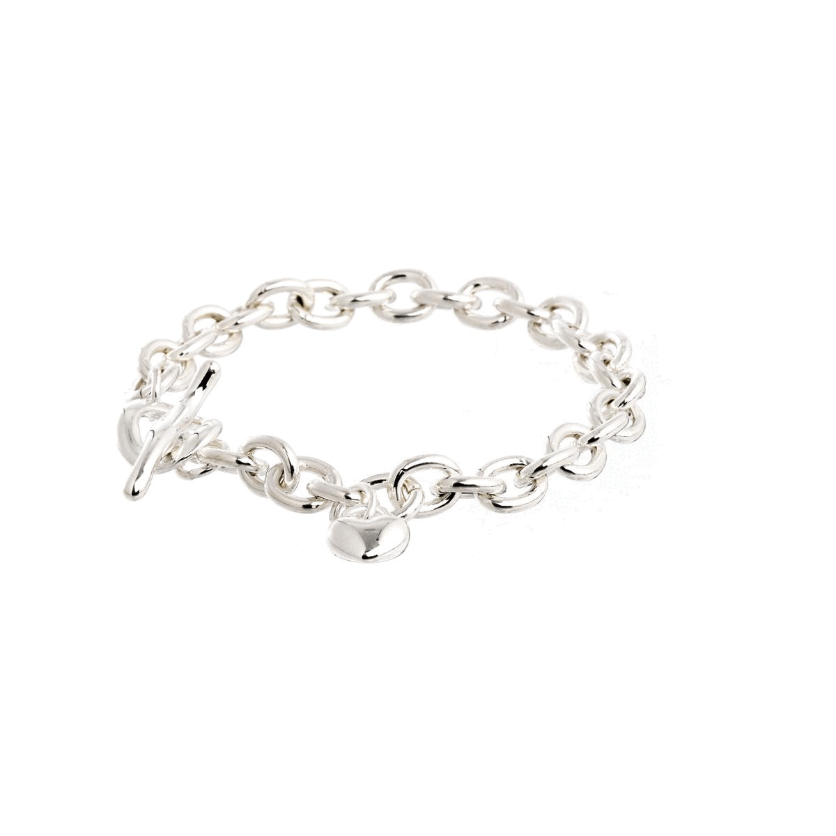Lifetime Silver Heart Charm Bracelet