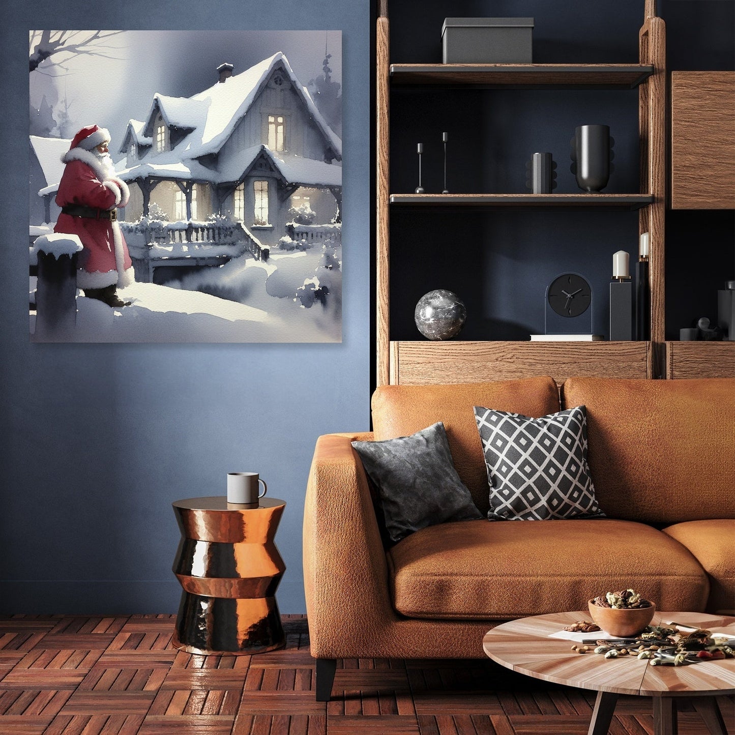 Sombre Santa's Silent Night Canvas