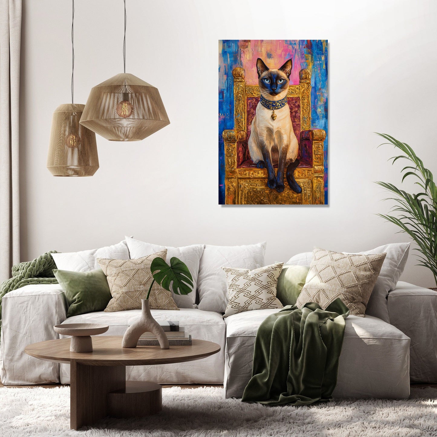 Regal Siamese Cat Canvas