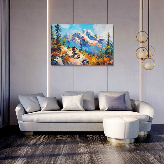 Mountain Biker’s Ascent Canvas