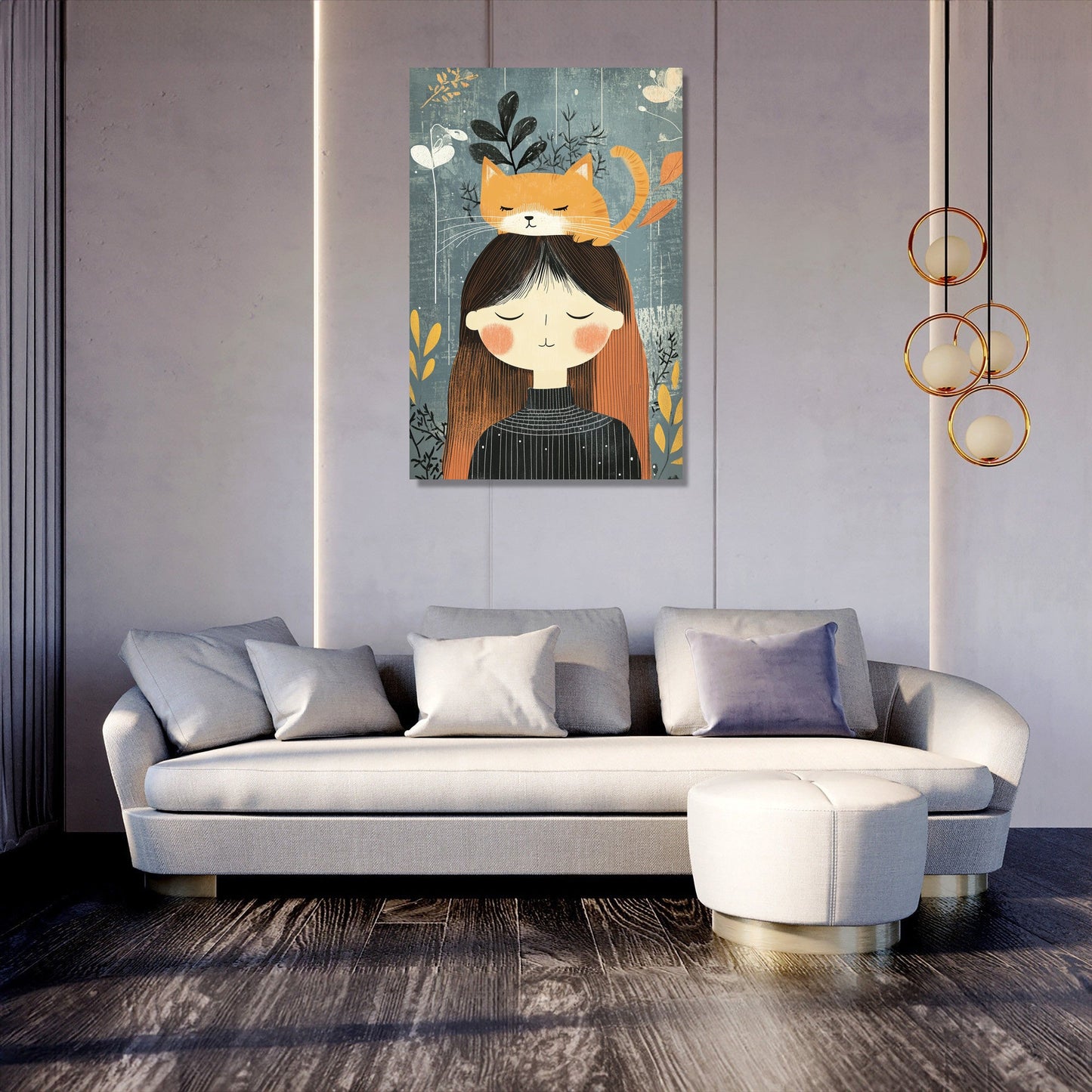 Cat-Headed Woman Canvas
