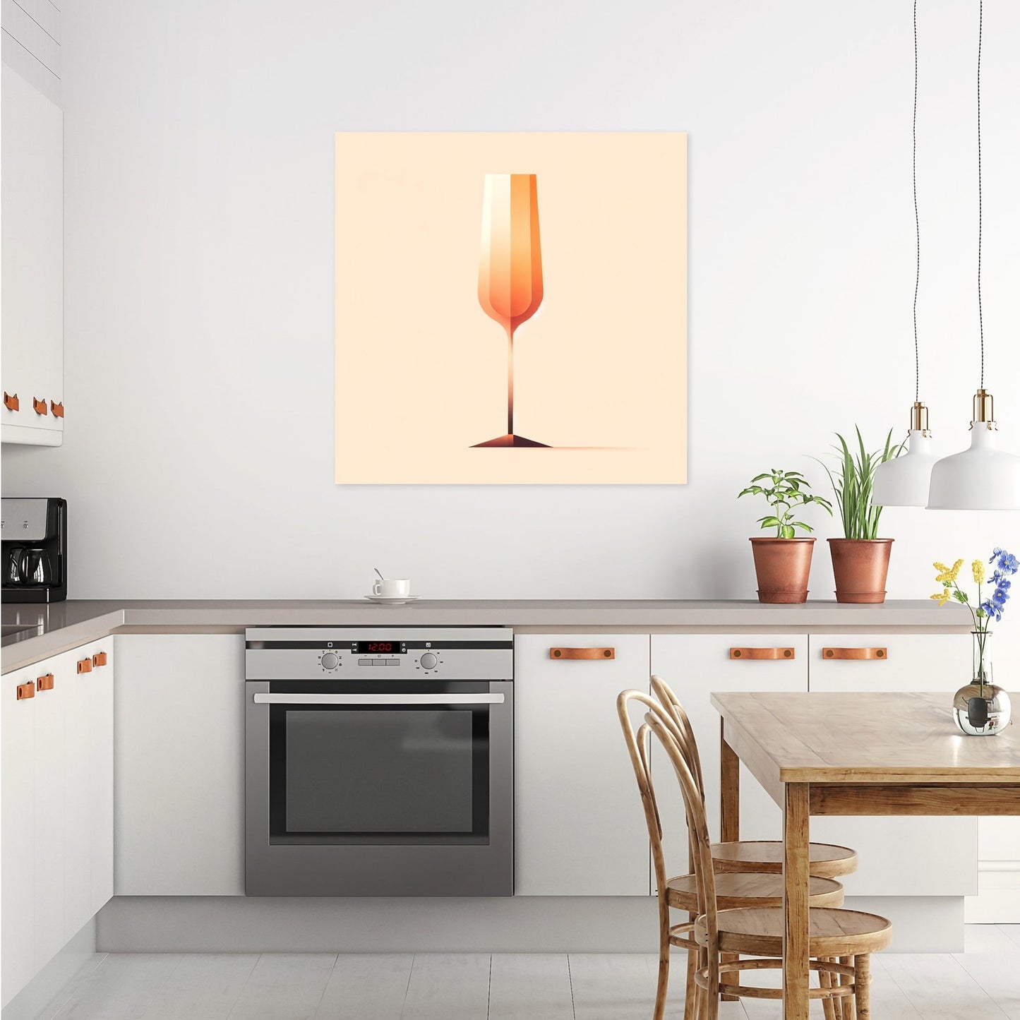 Serene Peach Bellini Canvas