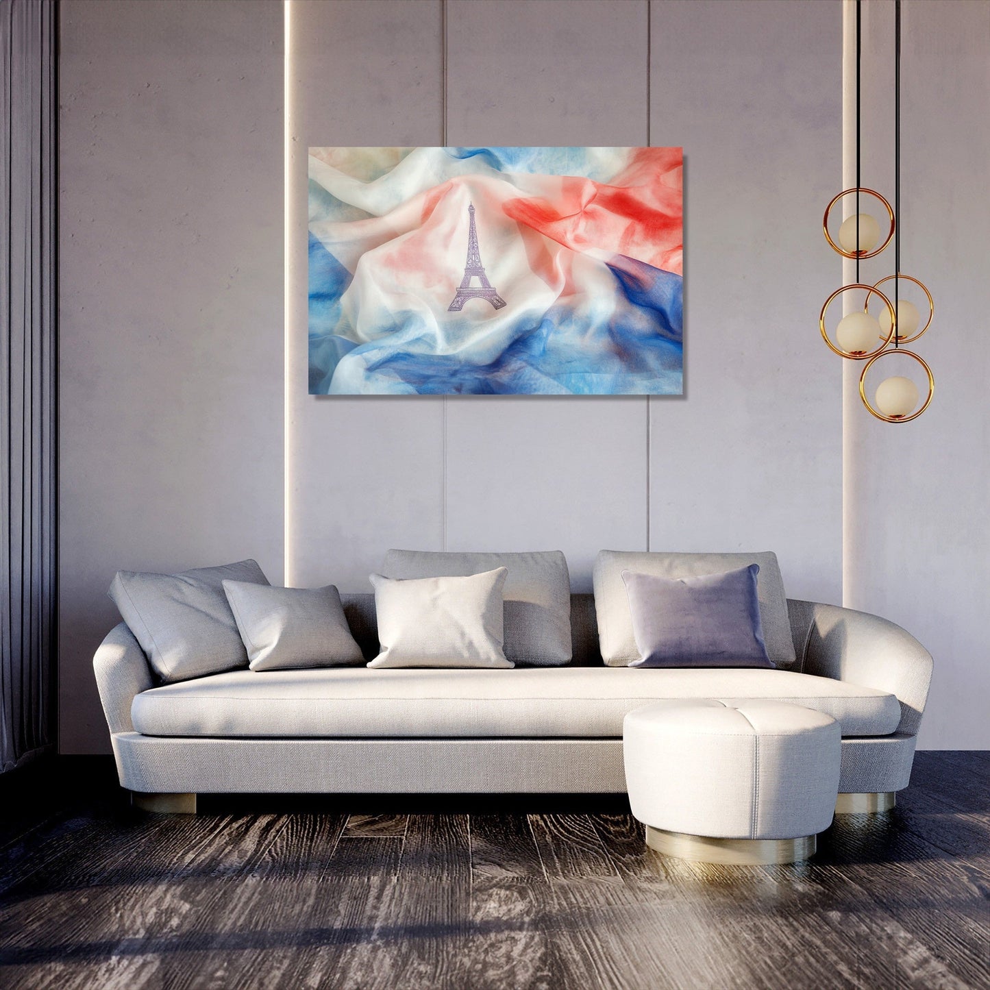 Eiffel Tricolour Canvas