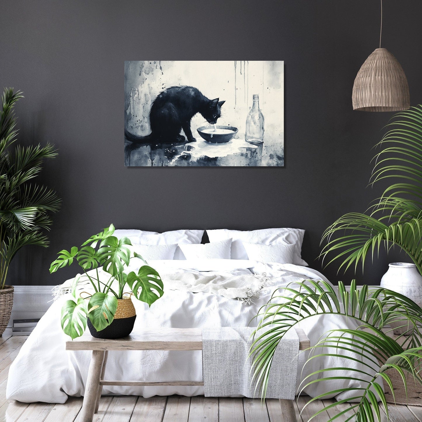 Midnight Milk Spillage Canvas